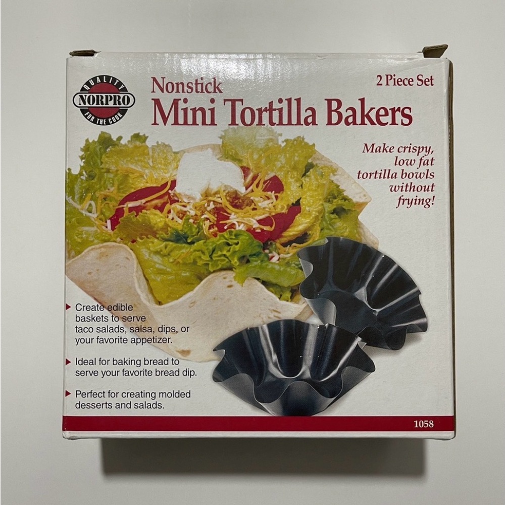 NEW Norpro Nonstick Mini Tortilla Bakers, 2 Piece Set